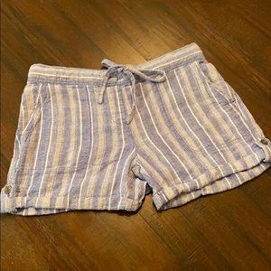 Blue striped shorts